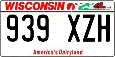 WI license plate 939XZH