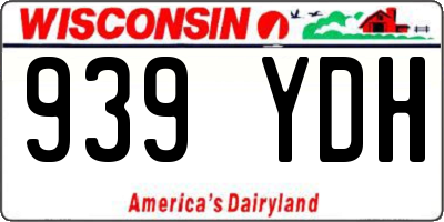 WI license plate 939YDH