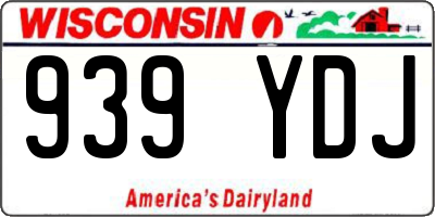 WI license plate 939YDJ