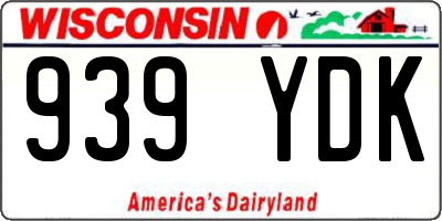 WI license plate 939YDK