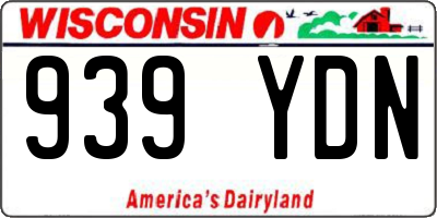WI license plate 939YDN