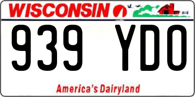 WI license plate 939YDO