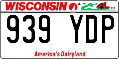 WI license plate 939YDP