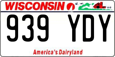 WI license plate 939YDY