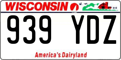 WI license plate 939YDZ