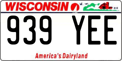WI license plate 939YEE