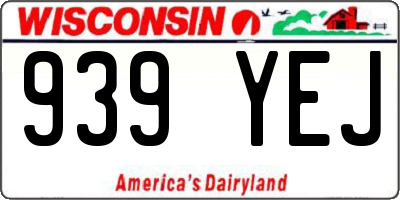 WI license plate 939YEJ