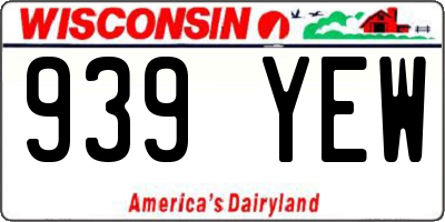 WI license plate 939YEW