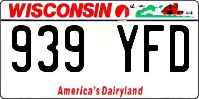 WI license plate 939YFD