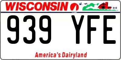 WI license plate 939YFE