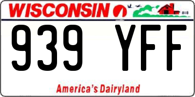 WI license plate 939YFF