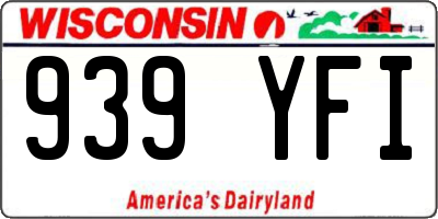 WI license plate 939YFI