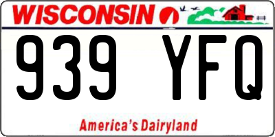 WI license plate 939YFQ