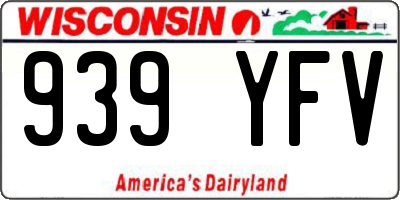 WI license plate 939YFV