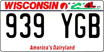 WI license plate 939YGB