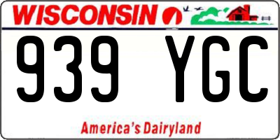 WI license plate 939YGC