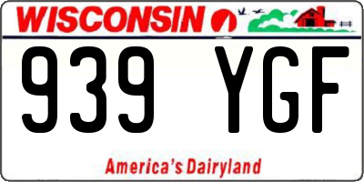 WI license plate 939YGF