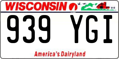 WI license plate 939YGI