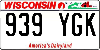 WI license plate 939YGK