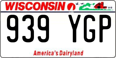 WI license plate 939YGP
