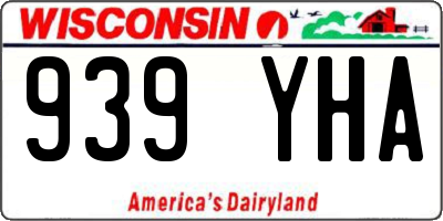 WI license plate 939YHA