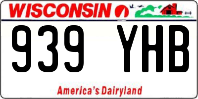 WI license plate 939YHB