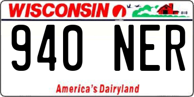 WI license plate 940NER