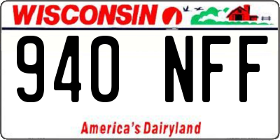 WI license plate 940NFF