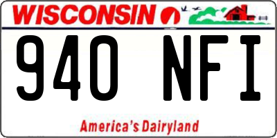 WI license plate 940NFI