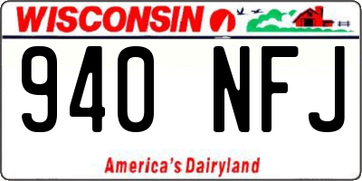 WI license plate 940NFJ