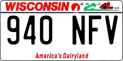 WI license plate 940NFV