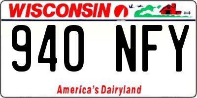 WI license plate 940NFY