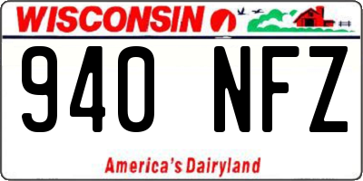 WI license plate 940NFZ