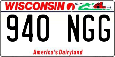 WI license plate 940NGG