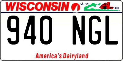 WI license plate 940NGL