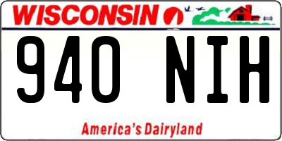 WI license plate 940NIH