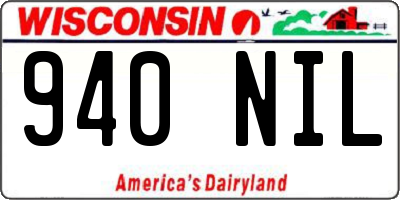 WI license plate 940NIL