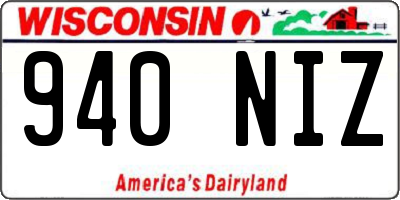 WI license plate 940NIZ