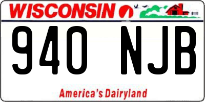 WI license plate 940NJB