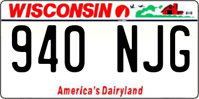 WI license plate 940NJG