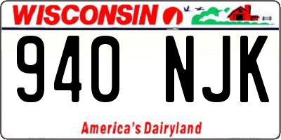 WI license plate 940NJK