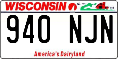 WI license plate 940NJN