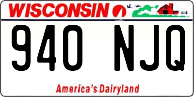 WI license plate 940NJQ