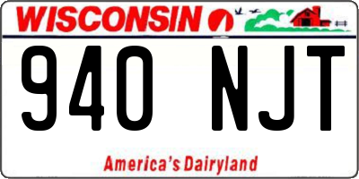 WI license plate 940NJT