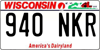 WI license plate 940NKR