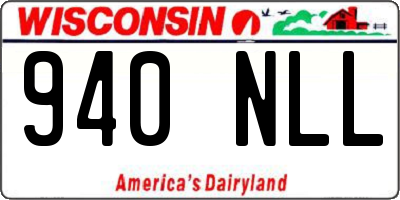 WI license plate 940NLL