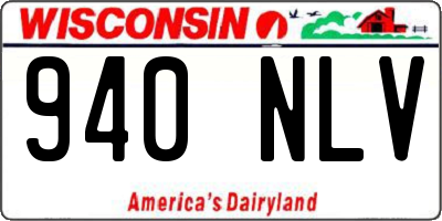 WI license plate 940NLV