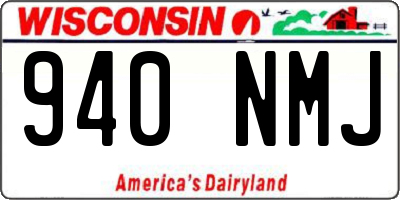 WI license plate 940NMJ