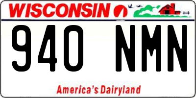 WI license plate 940NMN