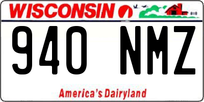 WI license plate 940NMZ